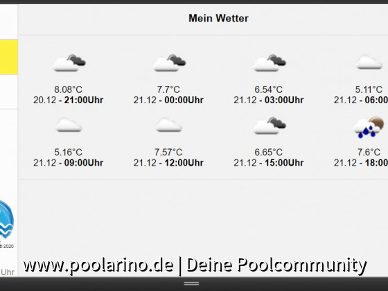 Poolarino Poolsteuerung - Das Wetter